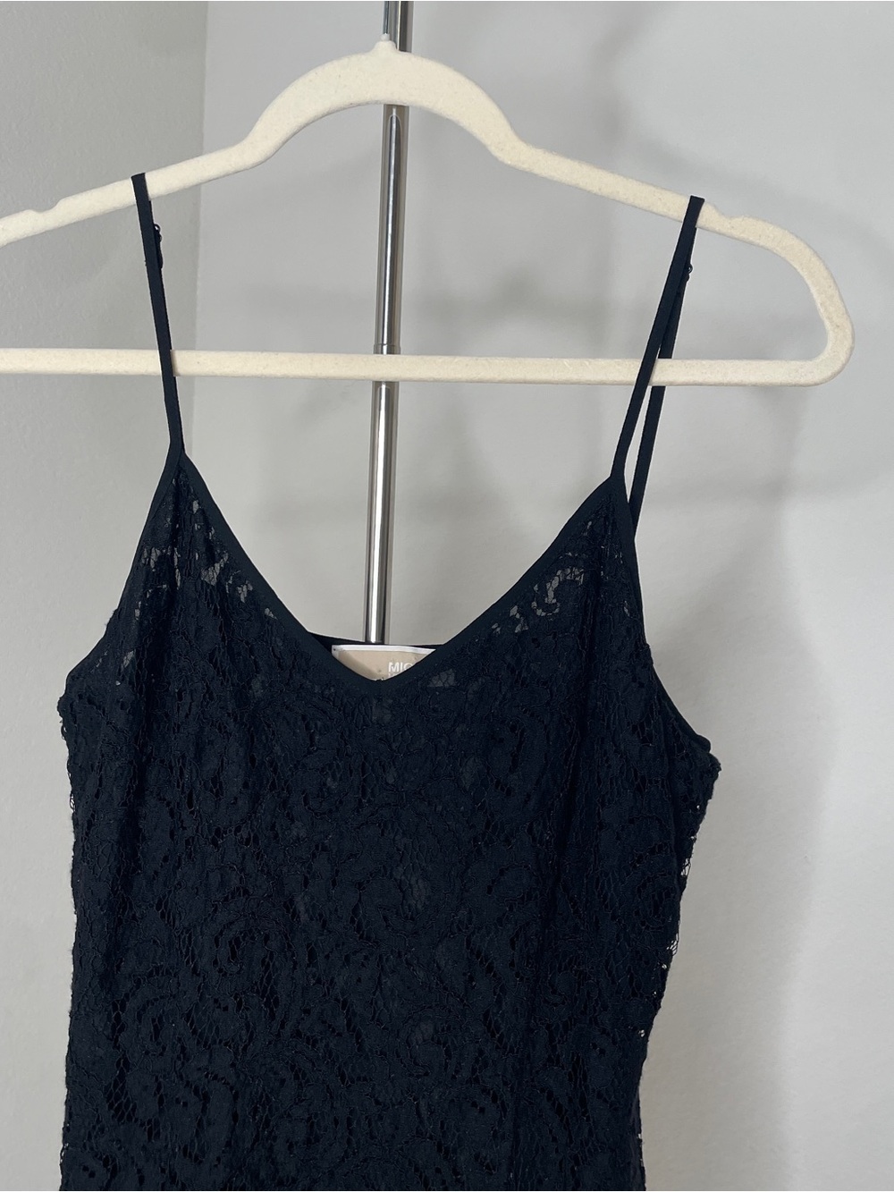 Michael Kors Black lace Dress Spaghetti Strap V neck - Women's 10 - Picture 3 of 6